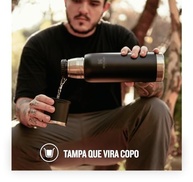 Stanley Garrafa Térmica Adventure 2.0 Matte Black 1L - Mantenha Sua Bebida Fria ou Quente por Mais Tempo - imagem 3