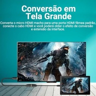 Cabo Micro HDMI para HDMI 2.0 1m 4K UHD - Conexão Premium para Câmeras, Drones e Tablets - imagem 5