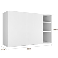 Armário Suspenso de Parede 2 Portas Branco - Ópera | Organize com Estilo e Praticidade - imagem 4