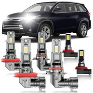 Kit 6 Lâmpadas LED Farol Neblina Toyota Highlander 2014-2018 Super Brilhante Branco - imagem 1