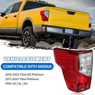 Conjunto Lanterna Traseira Nissan Titan/Titan XD (2016-2023) - LED Halógeno Vermelho + Branco Esquerdo - imagem 5