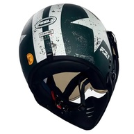 Capacete Aberto Peels F-21 Old Tank Verde Militar Fosco - Estilo e Segurança para sua Moto - imagem 5