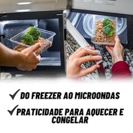Pote Descartável Freezer Micro-ondas Marmita 24 Unidades - 250ML Onyon - imagem 4