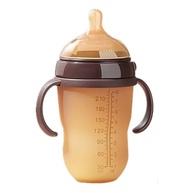 Mamadeira de Silicone Marrom 250ml com Alça - Segura, Antivazamento e Fácil Limpeza para Bebês - imagem 1