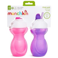 Copo Infantil Munchkin Click Lock Flip Straw - 255g, 2 Unidades Rosa/Púrpura - imagem 4