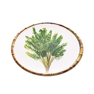 Prato Raso Melamina Palm Tree Branco 27cm - Bon Gourmet - imagem 2
