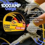Cabo de Bateria 1000A 2m com Garras de Cobre: Partida Segura e Durável para Seu Veículo - imagem 3