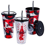 Kit com 3 Copos Coca-Cola 700ml Estampado com Tampa e Canudo - Original - imagem 5