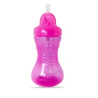 Copo Com Canudo Flip-It 300ml Nuby Rosa/Verde - Seguro, Antivazamento e Livre de BPA - imagem 1