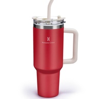 Romantic Crown Copo Térmico com Canudo 1,18L - Aço Inox 304, Tampa à Prova de Vazamento, Alça e Design Ergonômico para Viagem - imagem 1