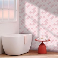 Azulejo Arabesco Rosa para Cozinha - WalDecoo 30,5x30,5cm Autoadesivo com Cola Reforçada - imagem 5