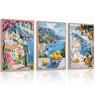 Pôster Arte Costa Amalfitana - Impressão Vintage em Tela 30,5x40,6cm - imagem 2