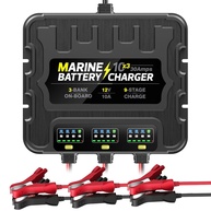 Carregador de Bateria Marítimo Inteligente 3 Bancos 12V 30A - À Prova d'Água e Dessulfador - imagem 1