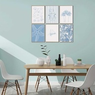 Pôsteres Blue Coastal - Arte de Parede Estética para Decoração Moderna (Conjunto de 6, 30x40 cm) - imagem 2
