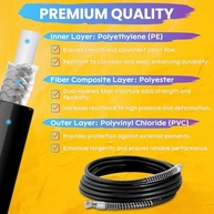 Mangueira de Pulverização de Tinta Sem Ar 15m - Alta Pressão 3300 PSI | Conector Universal 1/10.2 cm - imagem 4