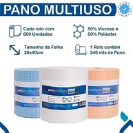 Pano Multiuso Inoven 28x240m 35G Branco - Superabsorvente e Durável para Limpeza Total - imagem 3