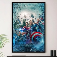 Quadro Heróis Bem Contra o Mal Decorativo A3 35x45cm - Arte Inspiradora para Ambientes Modernos - imagem 2