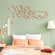 Decoração de Parede Borboleta 3D Rosa Ouro - 36 Peças Removíveis para Festas e Ambientes - imagem 4
