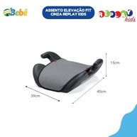 Assento de Carro Infantil Elevação Fit Cinza - Segurança e Conforto para Crianças de 15 a 36kg - imagem 3