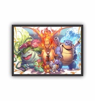 Quadro Decorativo Pokémon 3918 (45x33) - Estampa Vibrante em Madeira Reflorestada - imagem 1