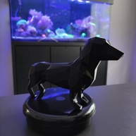 Salsicha Dachshund 21cm - Cachorro 3D Preto Decorativo para Casa e Escritório - imagem 3