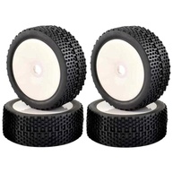 Conjunto 4 Pneus Off-Road 17mm Branco para Escala 1/7, 1/8, 1/10: Tração e Durabilidade Superior - imagem 1