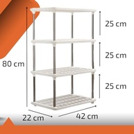 Estante Multiuso 4 Andares com Design Moderno | Prateleira Modular para Cozinha, Sala e Escritório - imagem 2