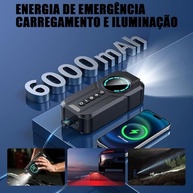 Compressor de Ar Portátil 4 em 1: Calibrador, Bomba e Power Bank com LED SOS - imagem 5