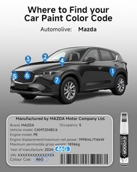 Tinta de Retoque Metálica Cinza 46G para Mazda - Caneta 2 em 1 com Cobertura Perfeita para Arranhões e Lascas - imagem 4