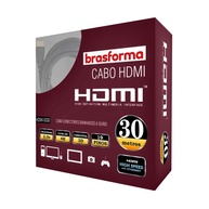 Cabo HDMI Brasforma 5030 2.0 4K 3D 1080p - 30 Metros Preto | Conexão Impecável - imagem 1