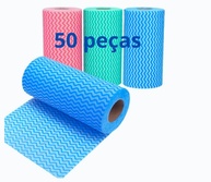 Kit com 50 Panos de Microfibra Reutilizáveis - Limpeza Ultra Absorvente para Casa e Carro - imagem 1