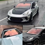 Película Automotiva XhuangTech Camaleão Vermelha 50cm x 3m - 80% VLT | Proteção UV, Isolamento Térmico e Privacidade - imagem 1