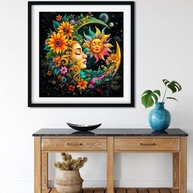 Kit de Pintura com Diamantes 5D Sol e Lua - Arte Terapêutica para Adultos Iniciantes - imagem 4