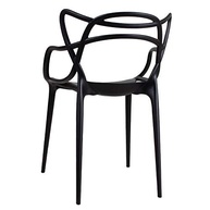 Conjunto de 6 Cadeiras Allegra - Design Moderno em Polipropileno Empilhável para Sala, Cozinha, Jantar, Bar e Varanda - Preto - imagem 5
