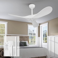 Ventilador de Teto KBZZ 106cm Branco – Silencioso, Reversível, 6 Velocidades, Controle Remoto - imagem 1