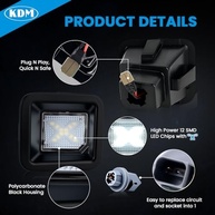 Luz de Placa LED KDM 6000K para Ford F250/F350/F450 Super Duty 2017-2024 - Brilho Superior e Instalação Fácil - imagem 5