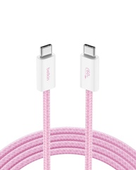 Cabo Belkin USB-C para USB-C Trançado 2M 60W Rosa - Carregamento Rápido e Durável - imagem 1