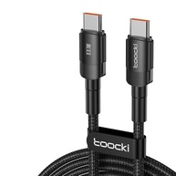 Cabo Toocki USB-C 100W 6A: Carregamento Ultra Rápido e Transmissão de Dados para Android, iPhone 15 e MacBook (3 Metros, Preto) - imagem 2