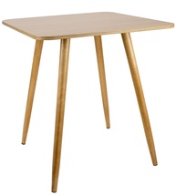 Mesa Sofia Quadrada 70cm em MDF Louro Freijó com Pés de Madeira - Design Moderno e Resistente - imagem 1