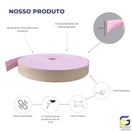 Moldura Rodameio Ripado EVA Autocolante Rosa - 7cm x 5mm | Decoração Moderna e Fácil Instalação - imagem 4