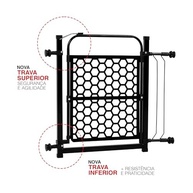 Portão de Segurança Ajustável 68-83cm para Bebês e Pets | Estrutura Reforçada com Instalação por Pressão - imagem 3