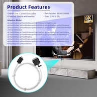 Cabo One Invisible Connection BN39-02688A para Samsung Neo QLED 8K (2.5m, Prata) - imagem 4