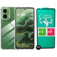 Kit Proteção Premium Motorola G35: Capa Anti Impacto Transparente + Película Cerâmica 9D - imagem 1