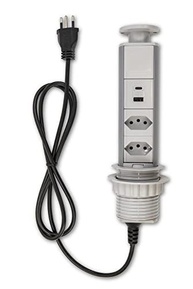 Torre de Tomada Inteligente Cinza: USB-C, USB-A Turbo e 2 Tomadas 20A - imagem 2