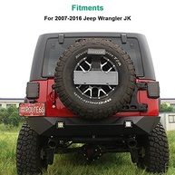 Suporte de Placa Traseira A ABIGAIL para Jeep Wrangler JK (2007-2018) - Preto com Luz Integrada - imagem 5