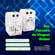 Adaptador de Tomada Universal 150 Países: Viagem Sem Limites Bivolt! - imagem 4