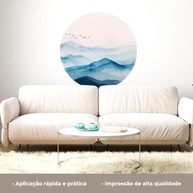 Adesivo Lavável Decorativo Círculo Aquarela 13 - Design Exclusivo para Ambientes Criativos e Comerciais - imagem 5