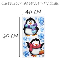 Adesivo 3D Pinguim no Gelo - Decoração Geladeira com Estilo - imagem 3