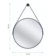 Espelho Redondo Adnet 60cm Caramelo - Design Escandinavo com Suporte em Alumínio | Ideal para Sala, Quarto e Banheiro - imagem 3
