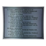 Placa de Instrução Yanmar Agritech: Lubrificante e Água Essenciais para sua Máquina - imagem 2